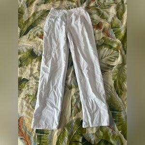 White Straight-Leg Pants